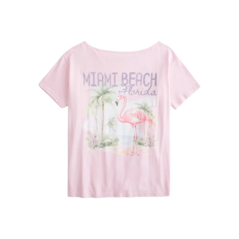 Hollister T Shirt Women's Rose Quartz-0