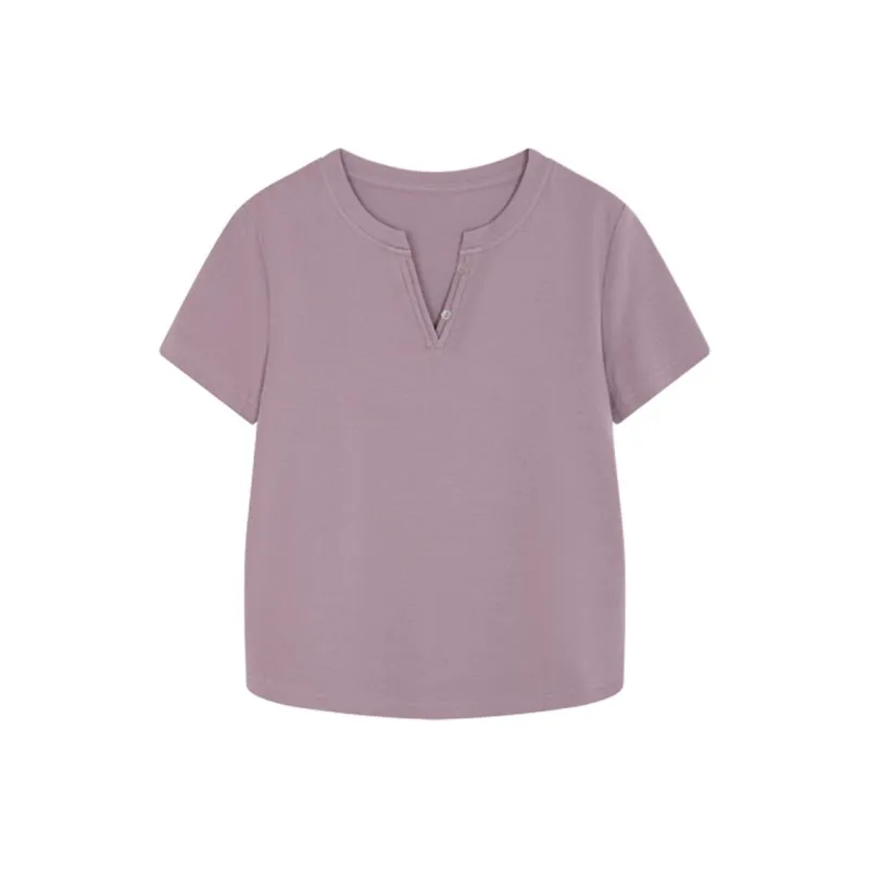 Mo Han Yi Mei T Shirt Women's Dusty Purple-0