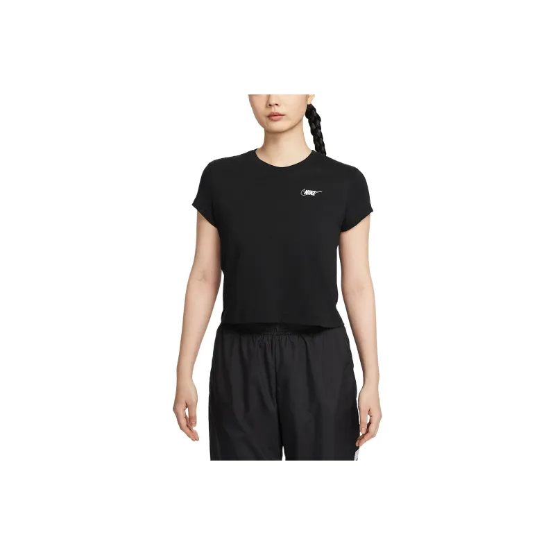 Nike Sportswear Club Women's Short Sleeve Cropped Graphic T Shirt-0
