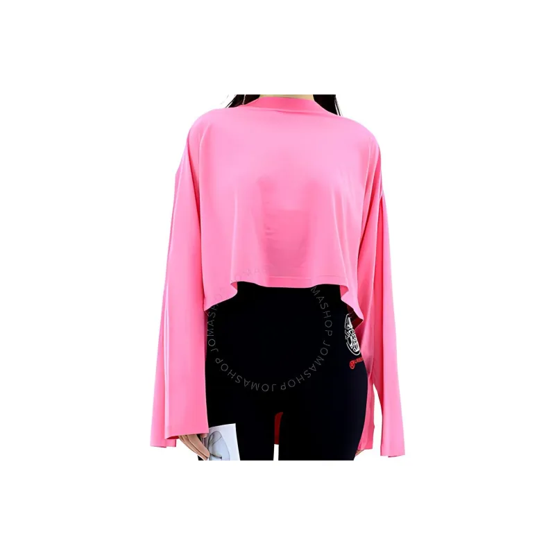 MM6 Maison Margiela Crop Tops Women's Neon Pink-0