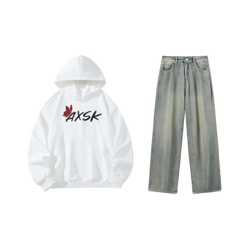 A.X.S.K Sweatshirt Sets Unisex-11