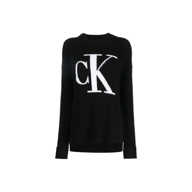 Calvin Klein Logo Intarsia Cotton Jumper-0