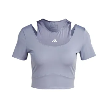 Adidas T Shirt Women's Silver Gray Violet