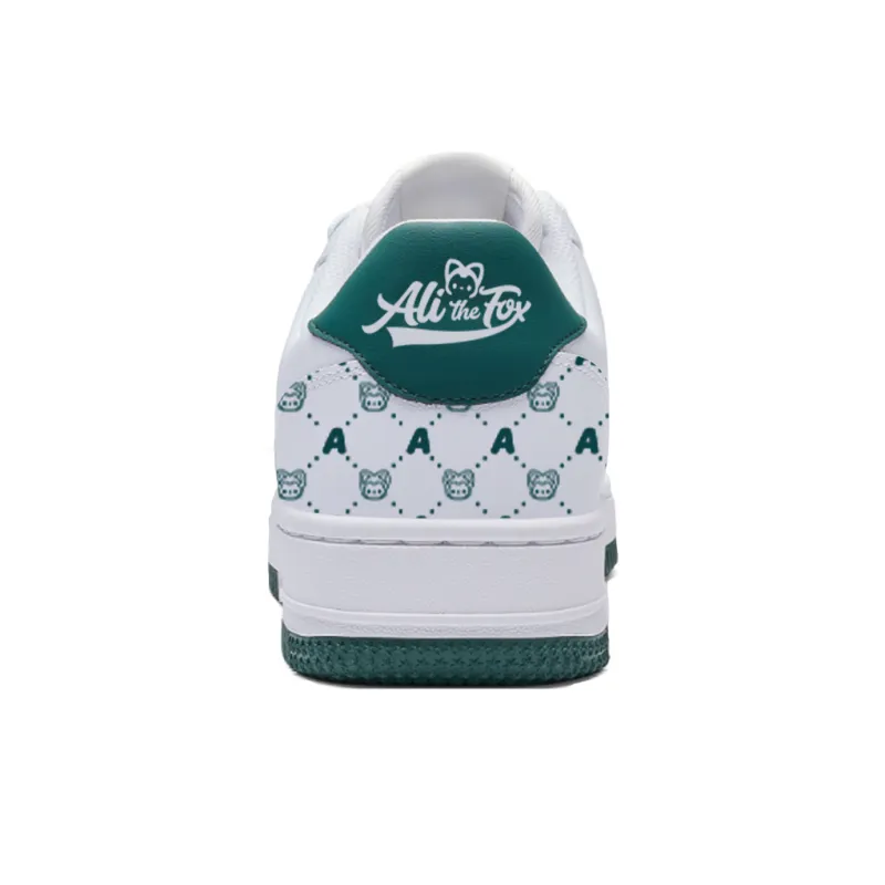 ALI THE FOX Skateboard Shoes Unisex Low Top Milk Tea Powder/Iceberg Blue-36