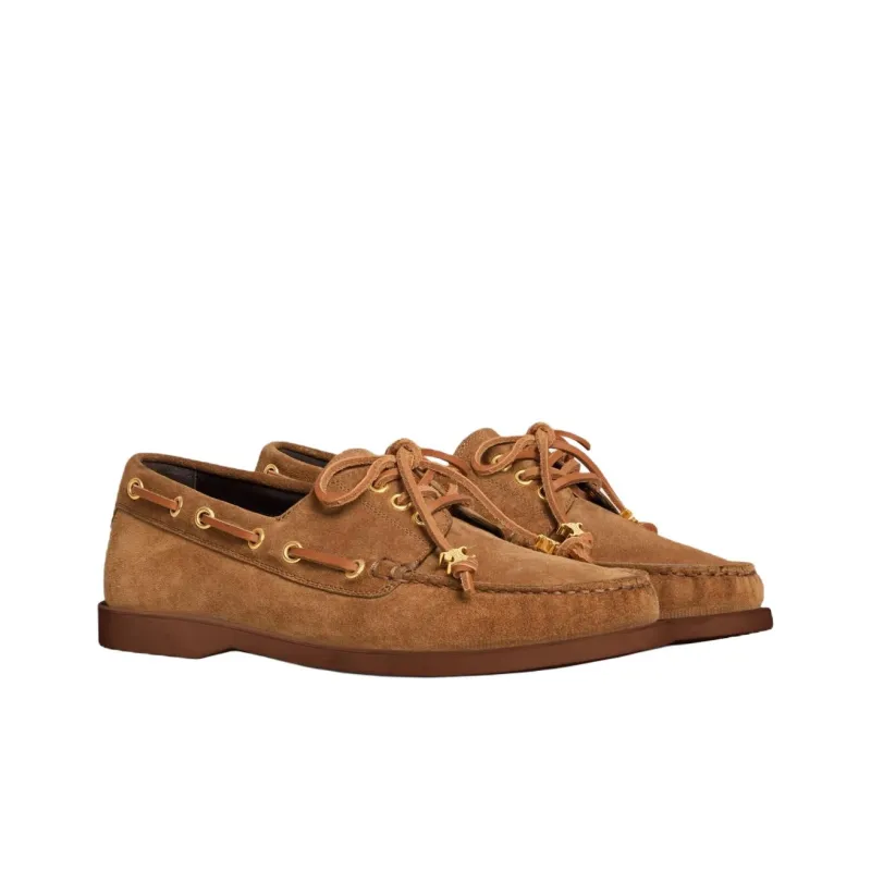 CELINE BATEAU Casual Single Shoes Women's Brown-2