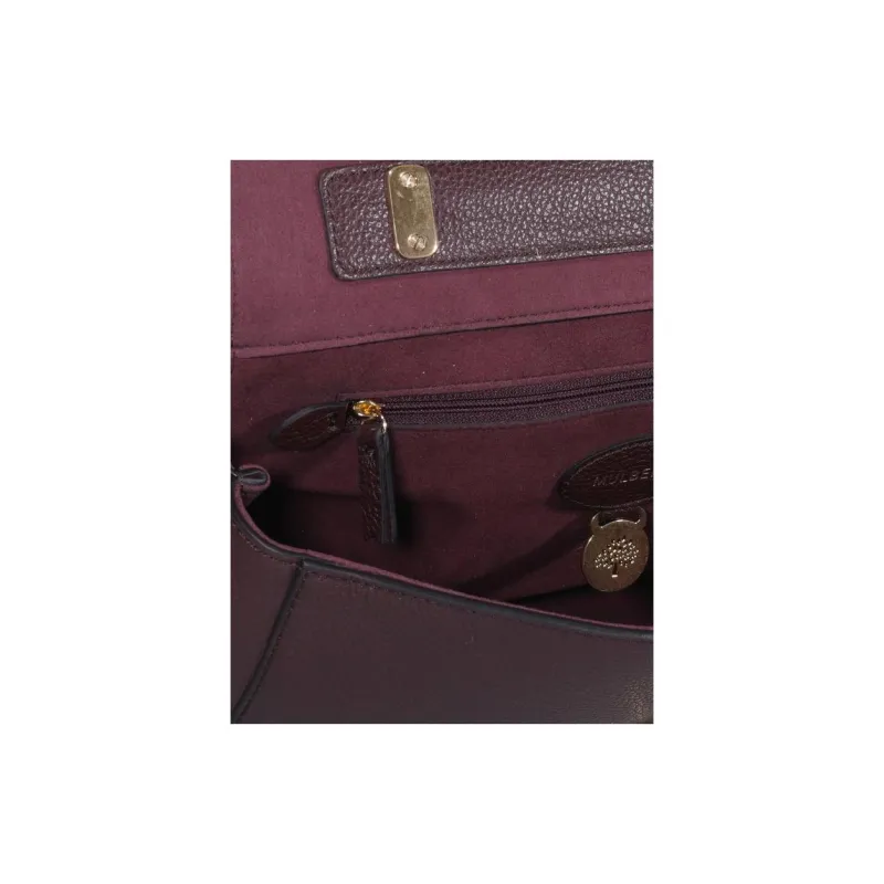 Mulberry Grain Leather Crossbody Bag, Shoulder Bag Women's Burgundy Color-4
