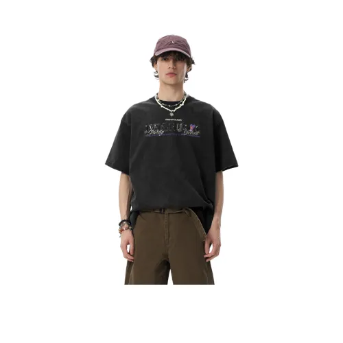 JHYQ T Shirt Unisex Washed Black