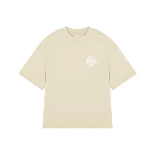 New Balance ATH 70 T Shirts Women's Beige