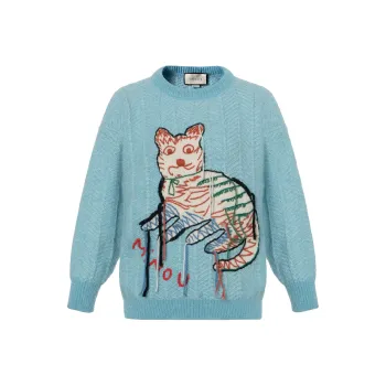 GUCCI Sweater Women's Light Blue