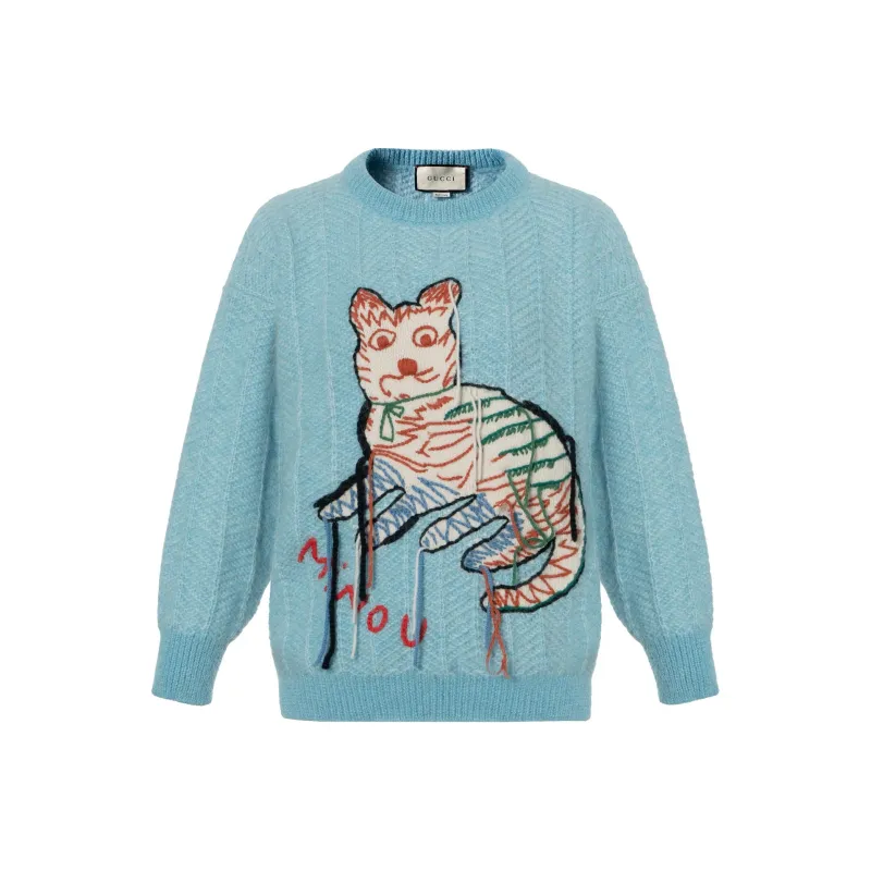 GUCCI Sweater Women's Light Blue-0