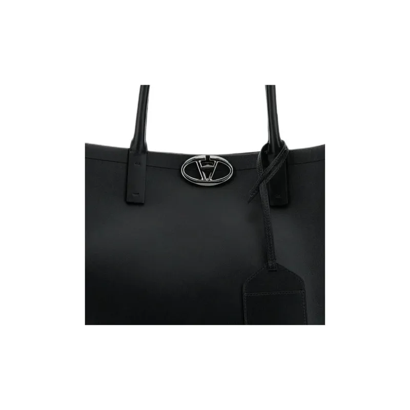 Valentino Calfskin Tote Bag, Shopping Bag, Shoulder Bag Regular Men's Black-2
