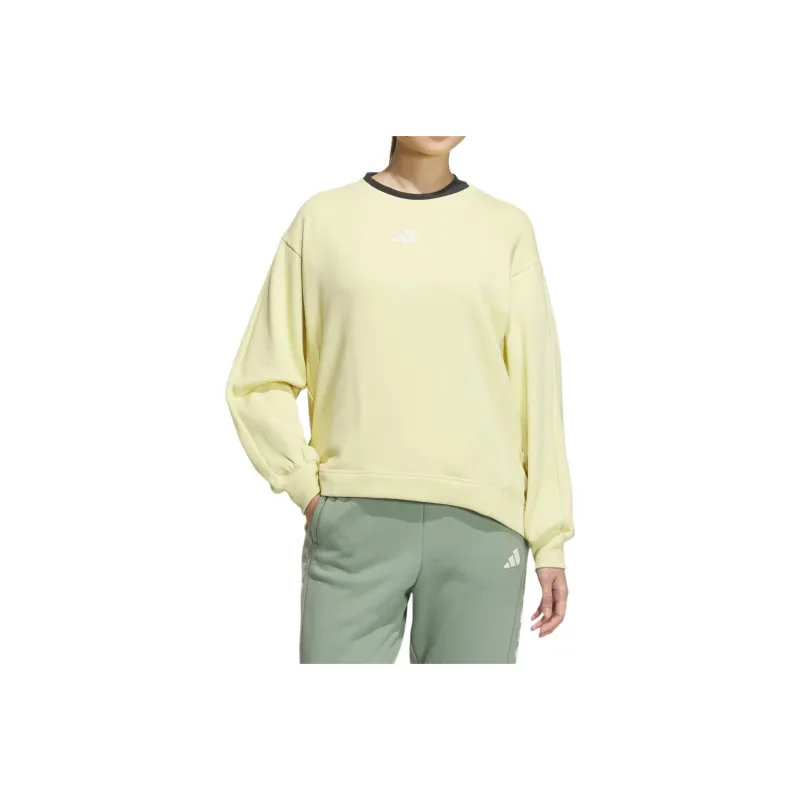 Adidas Drop Shoulder Sleeve T Shirt Women's Yellow-0