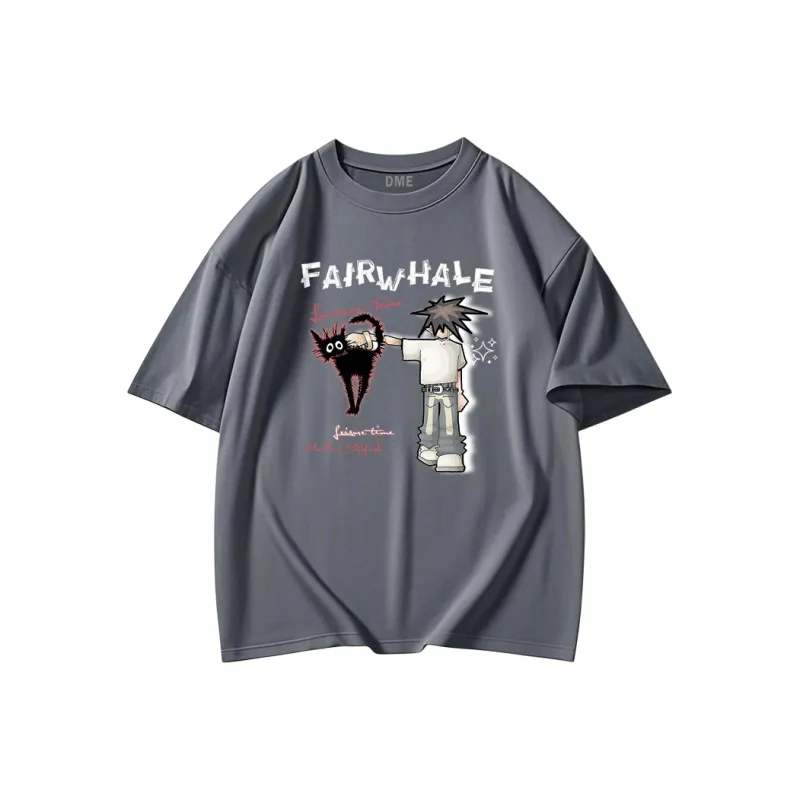 FAIRWHALE Drop Shoulder Sleeve T Shirt Unisex-12