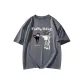 Dark Gray-T-Shirt-Quirky Cartoon Large