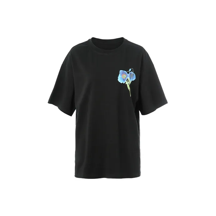 Gyokuu Elbow-Length Sleeved T-Shirt Women's Black-2