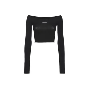 OFF WHITE T Shirt Women's Black Slim Fit