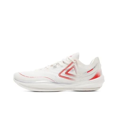 PEAK Lightness 3.0 Cushioning Slip Resistant Low Top Basketball Shoes Men's Ivory Red