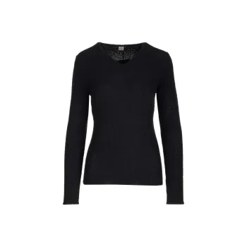 TOTEME V Neck Rib Knit Jumper