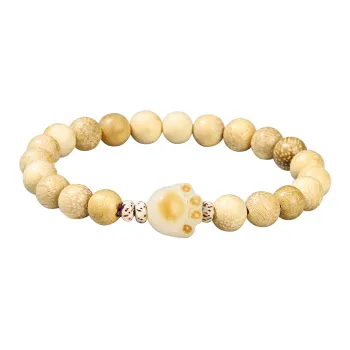 Welcome To The Treasure White Jade Bodhi Bracelets Unisex