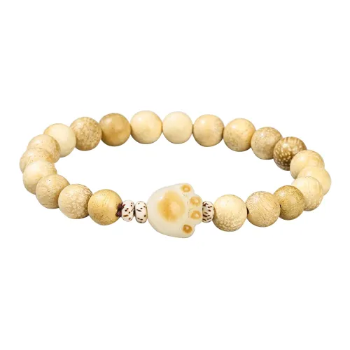 Welcome To The Treasure White Jade Bodhi Bracelets Unisex