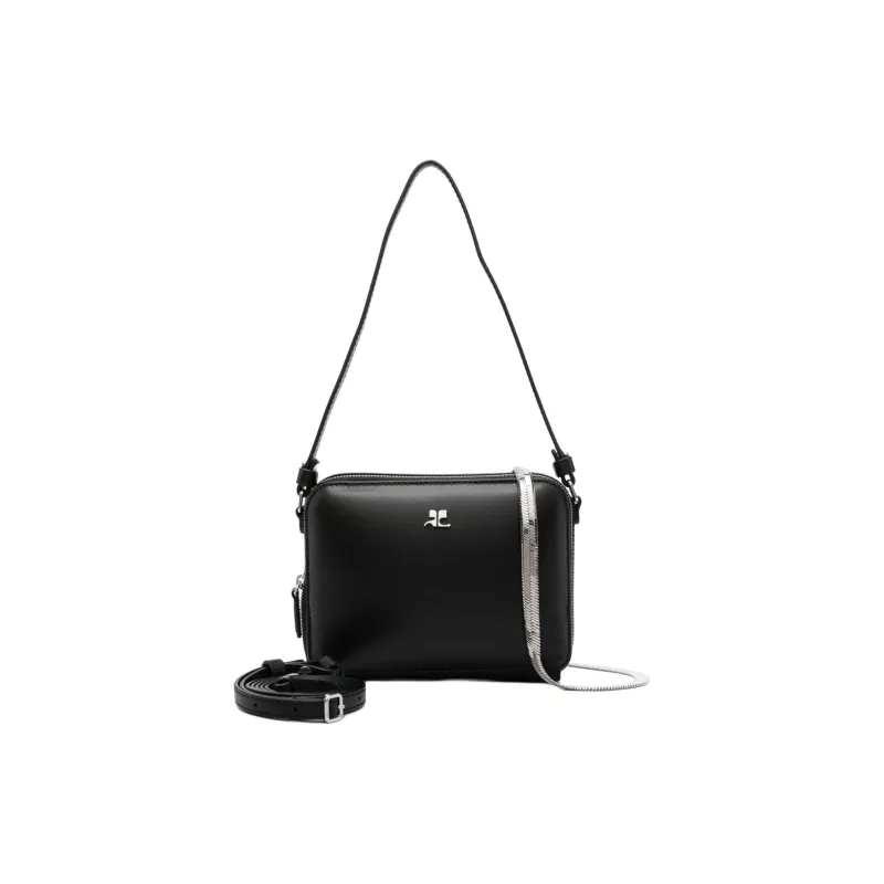 COURREGES Cloud Logo Plaque Chained Shoulder Bag-1