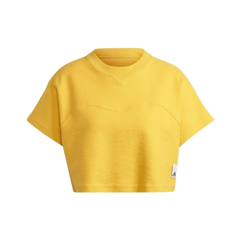 Adidas Crop Tops Women's Yellow-0
