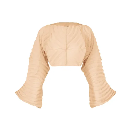 ISSEY MIYAKE Crop Tops Women's Orange