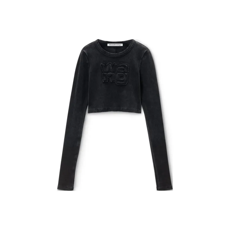 Alexander Wang Cropped Long Sleeve Top-0