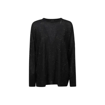Fabiana Filippi Sequin Crew Neck Cape