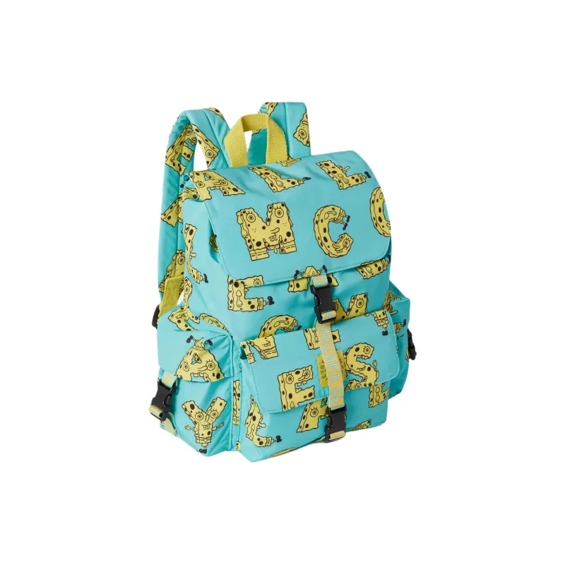 Stella McCartney Sponge Bag, Collaboration Polyester Backpack Kids' Blue & Yellow-1