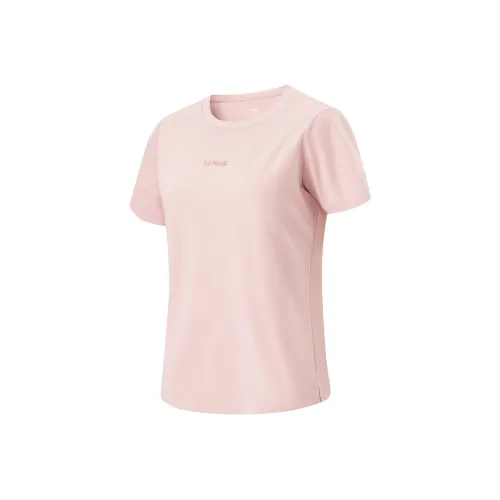 LiNing T Shirt Women's Light Coffee Pink