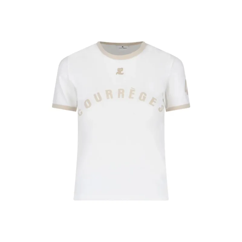 COURREGES Crewneck Short-Sleeved T-Shirt-0