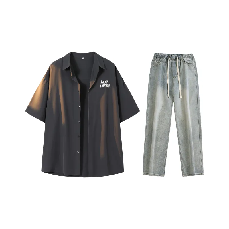 A.X.S.K Shirt Matching Set Unisex-38