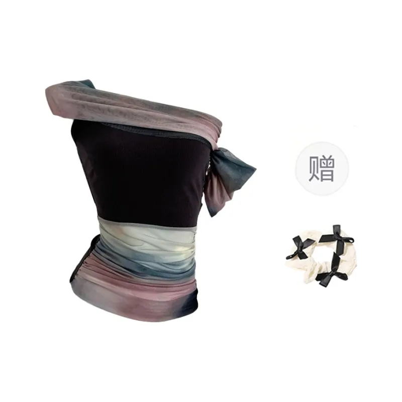 TORIGHT T Shirt Women's Image Color+Bowknot Hair Tie Comes With-0