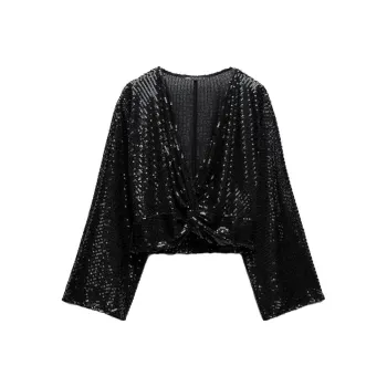ZARA Crop Tops Women's Black