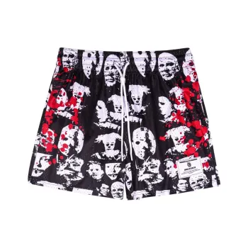 BKCXZICE Sports Shorts Unisex Portrait Blood Drop