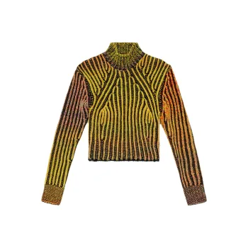 DIESEL M-Orkid High-Neck Striped Jumper