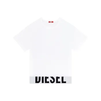 DIESEL Logo underband Crew neck Crop Top