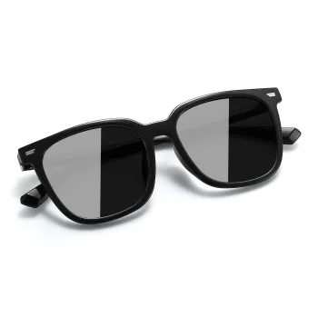 PULAIS Square Sunglasses Unisex Black