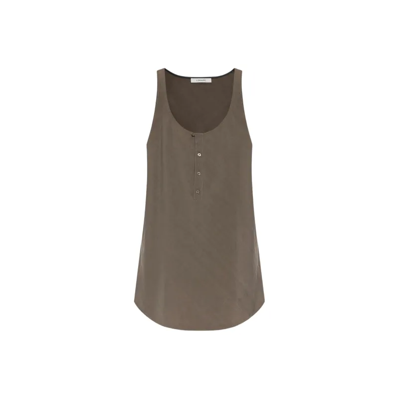 Lemaire Bias Cut Tank Top 'Walnut'-0