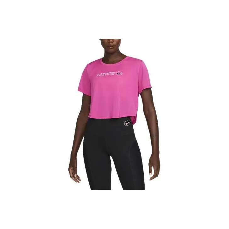 Nike Dri-FIT One Icon Clash T-Shirt Women's Pink-0