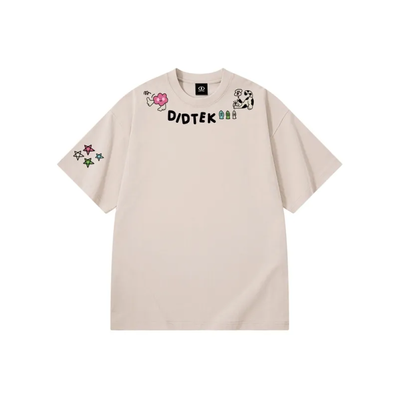 DIDTEK Drop Shoulder Sleeve Short Sleeved T Shirts Unisex-4