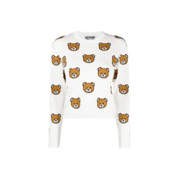 MOSCHINO Slim Fit Sweater Women's White