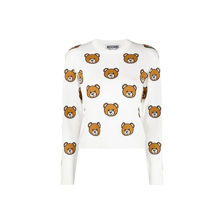 MOSCHINO Slim Fit Sweater Women's White-0