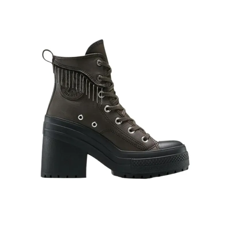 Converse Chunky Heel High Heels Unisex Brown-1