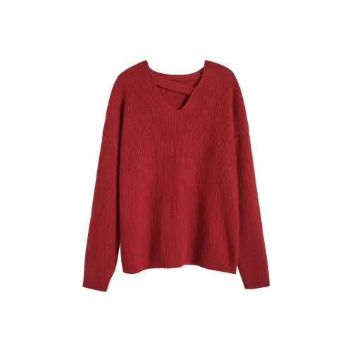 Olrain Sweaters Women's Red