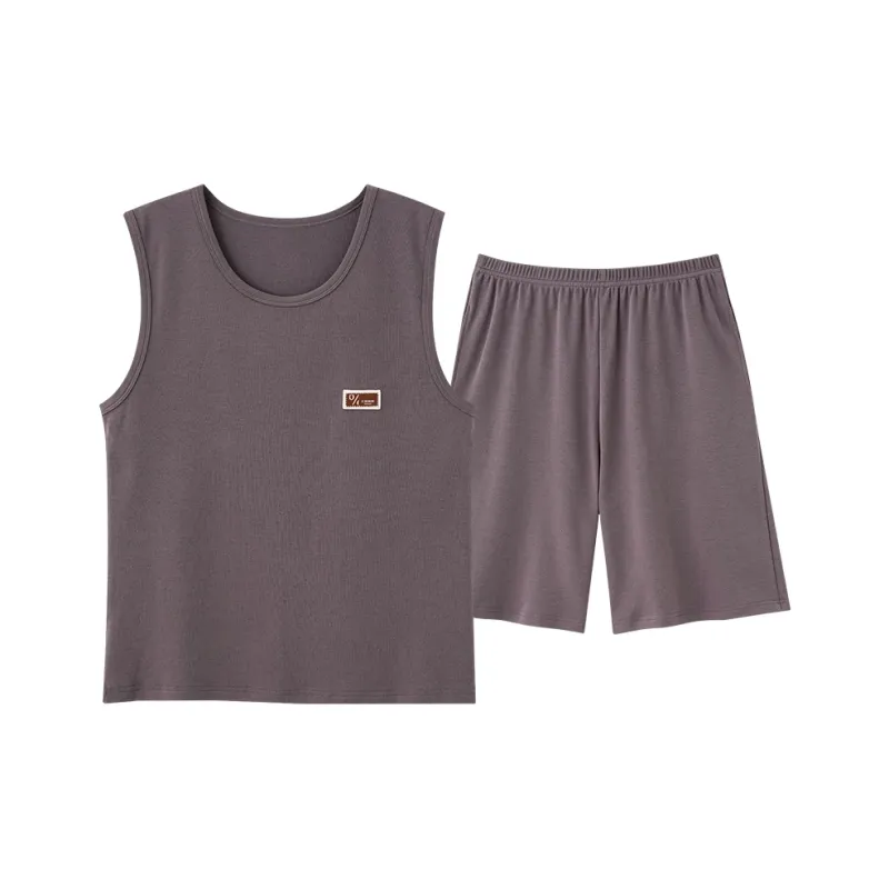 FENTENGCARE Pajama Set Men's Gray-0