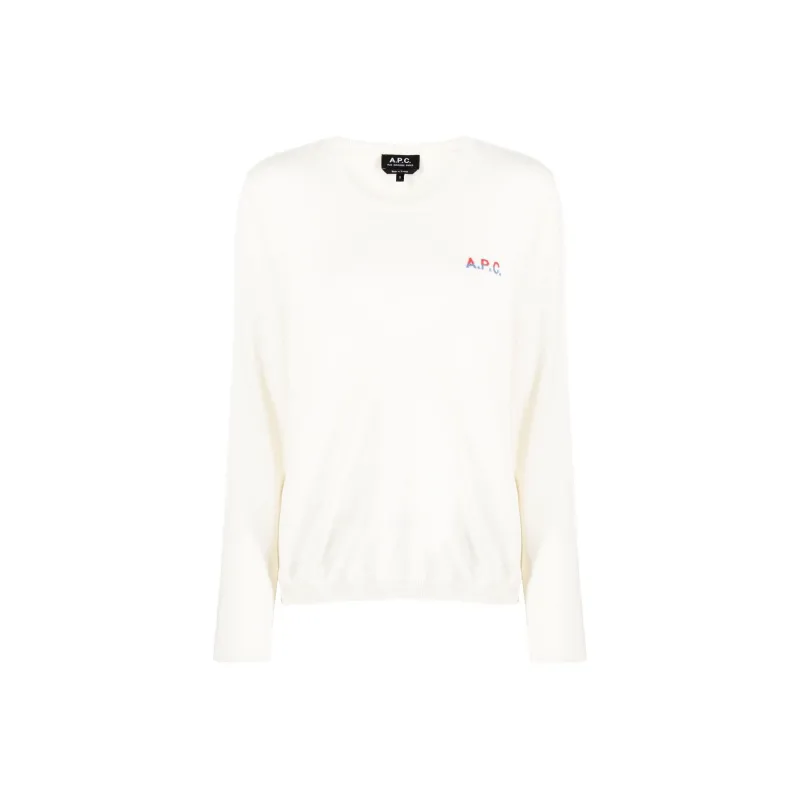 A.P.C Logo Embroidered Knit Jumper-0