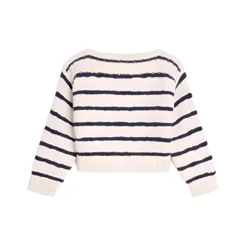 CELINE Marinière Boat Neck Sweater In Cashmere