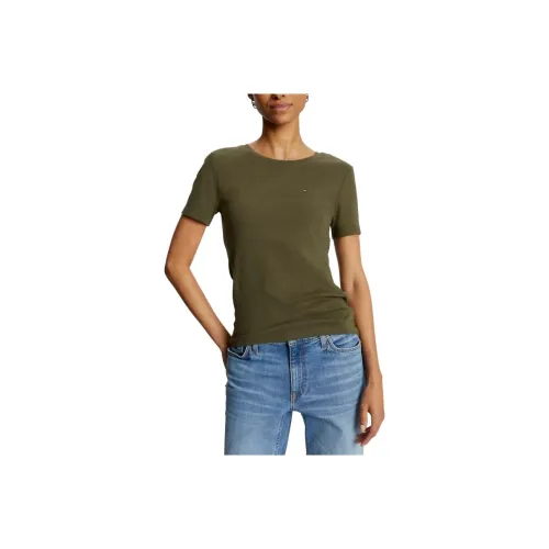 Tommy Hilfiger Essential Favorite Crewneck T-Shirt Women's Olive Green